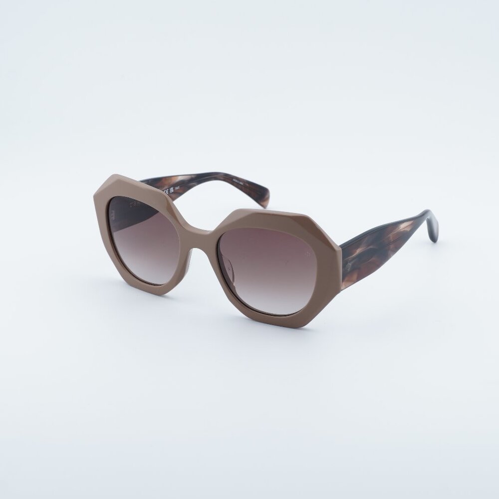 Rag & Bone RNB1091/G/S 009Q HA Sunglasses Brown Geometric Frame, Brown Lenses